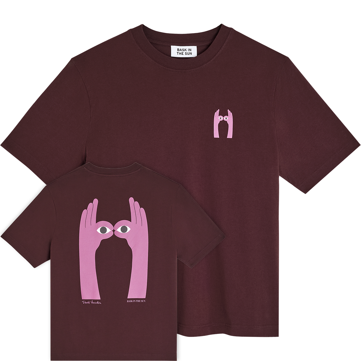 Bask in the Sun Look Tee Wine Herren T-Shirt Relaxed Fit weinrot